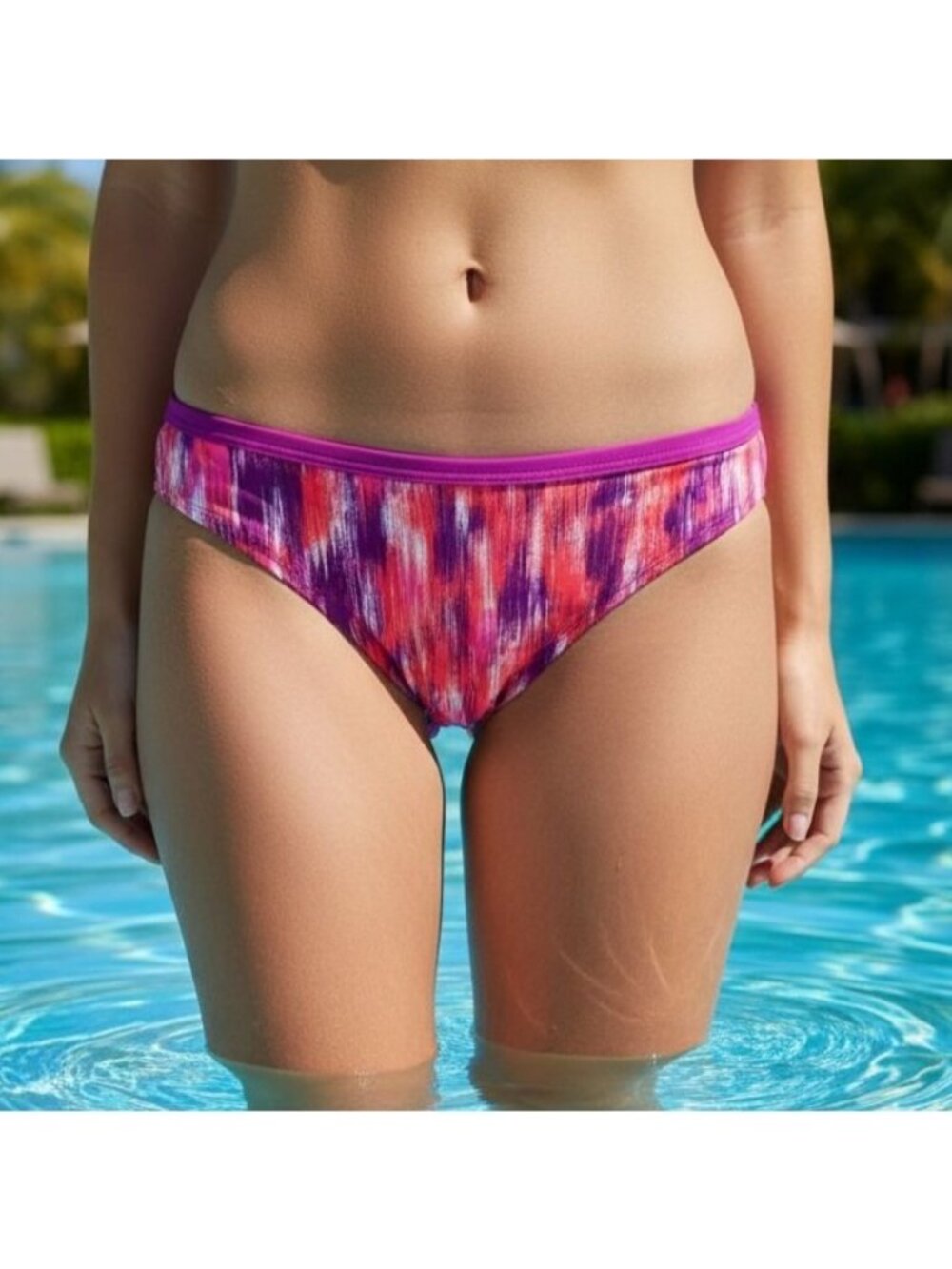 NIKE Junior XL Bikini Bottom Bathingsuit Vivid Purple Tie-dye Purple Swimwear